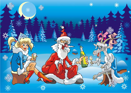free vector Christmas cartoon vector